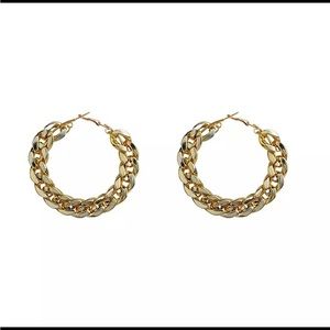Vintage Gold Hoop Earring
